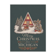 God jul från Michigans mysiga stuga
