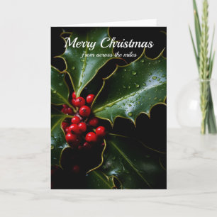 God jul från Miles Winter Holly Tack Kort