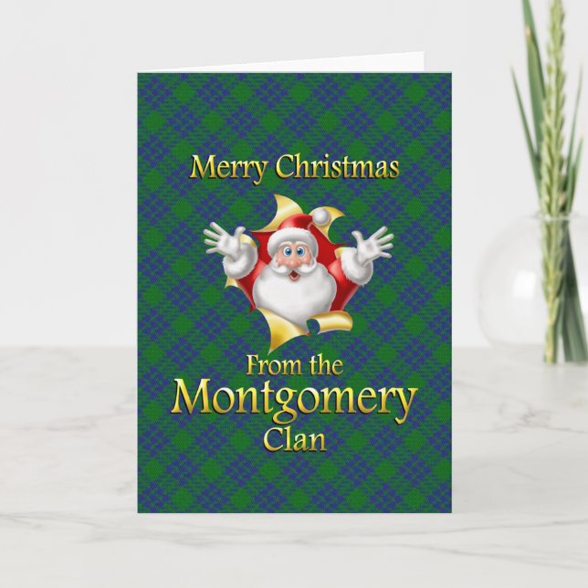 God Jul från Montgomery-klanen Helgkort (Framsida)