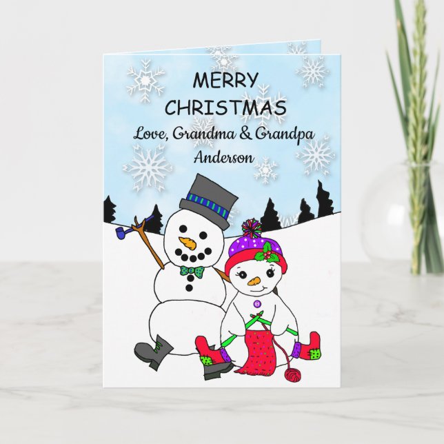 God jul från mormor och farfar kort (Framsida)