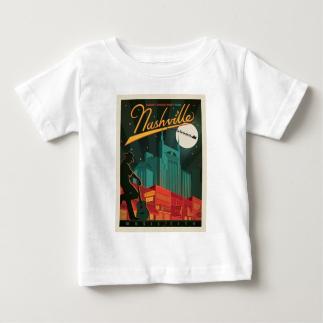God jul från Nashville T Shirt (Framsida)