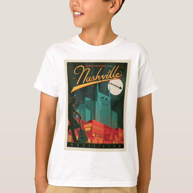 God jul från Nashville T Shirt (Framsida)