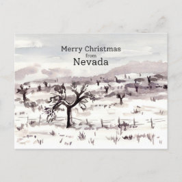 God jul från Nevada Joshua Träd Winter Helg Vykort