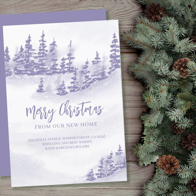 God jul från New Home Lila Forest Flytta Meddelande (Skapare uppladdad)