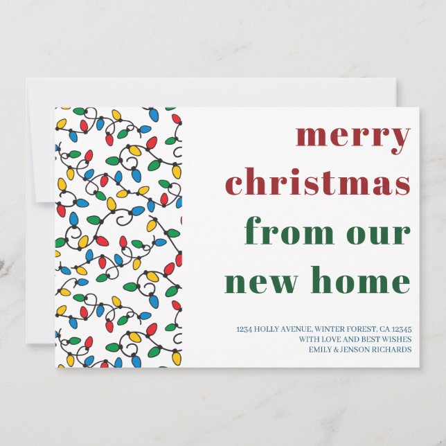 God jul från New Home String Ljus Meddelande (Framsida)