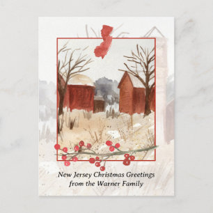 God jul från New jersey Farm Personlig Helg Vykort