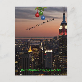 God jul från New York City Helg Vykort