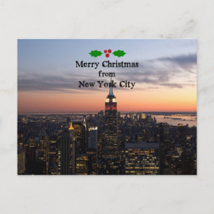 God jul från New York City Helg Vykort