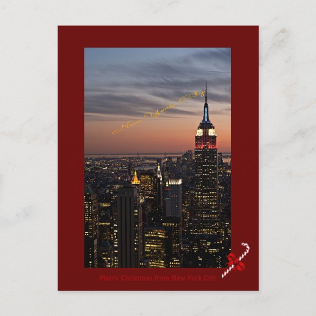 God jul från New York City Helg Vykort (Framsida)