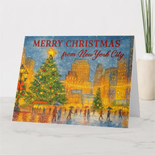 God jul från New York City Kort
