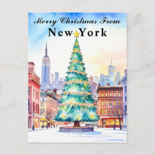 God jul från New Yorks julgran Vykort
