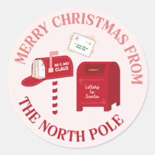 God jul från Nordpolen Runt Klistermärke