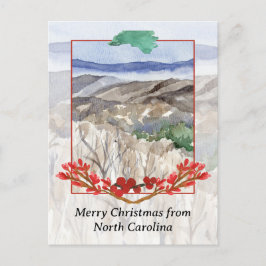 God jul från North Carolina Blue Ridge Helg Vykort