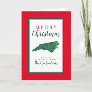 God jul från North Carolina Kort