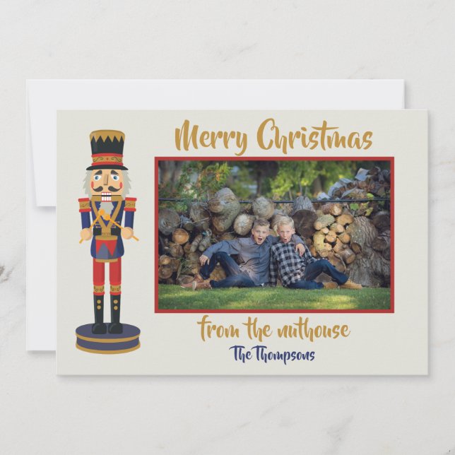 God jul från nuthouse lustig Nutcracker (Framsida)