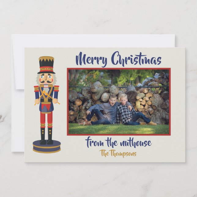 God jul från nuthouse lustig Nutcracker (Framsida)