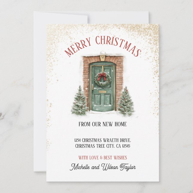 God jul från ny utandning vid hemmet meddelande (Framsida)