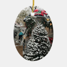 God jul från NYC New York City Träd stand Julgransprydnad Keramik