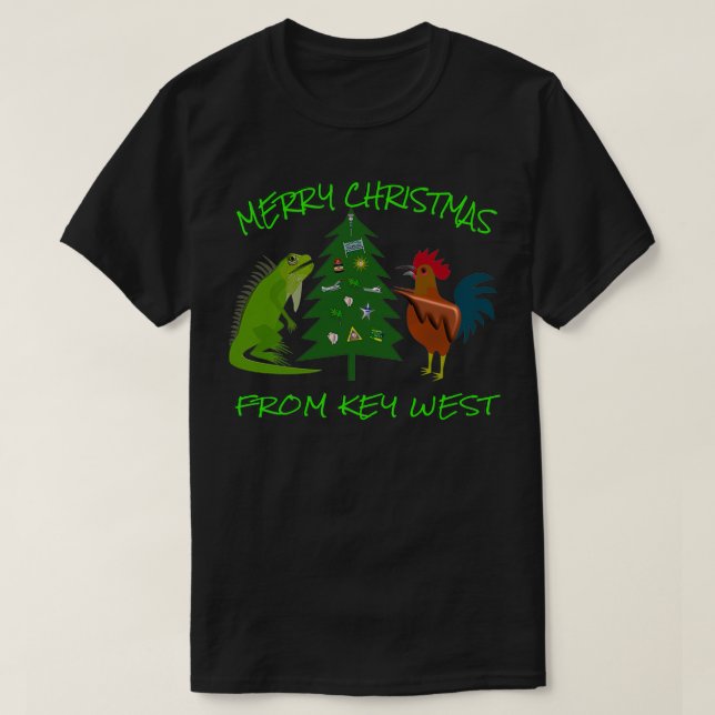 God jul från Nyckel Väster T Shirt (Design framsida)