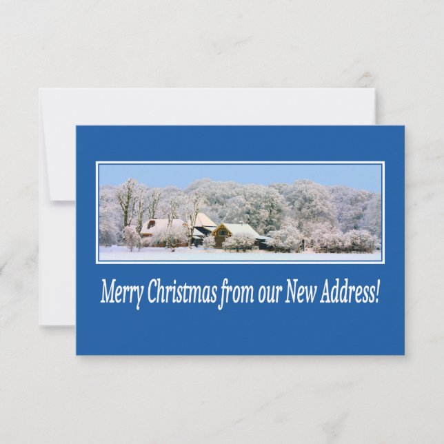 God jul från Nytt adress kort (Framsida)