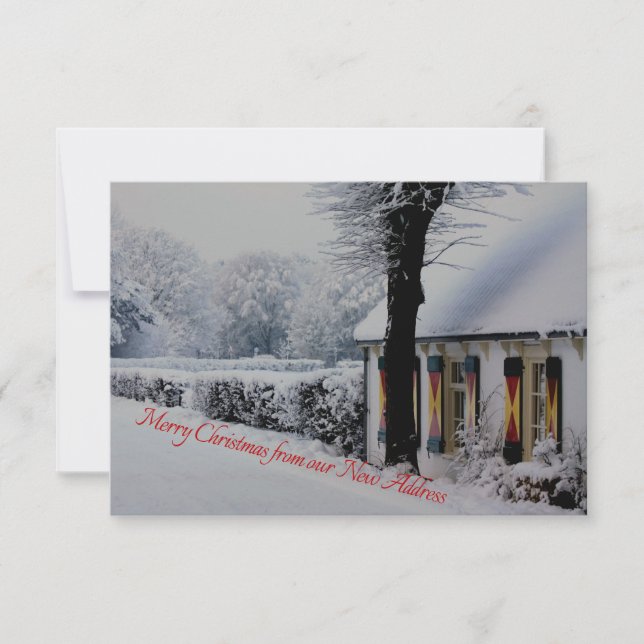 God jul från Nytt adress kort (Framsida)