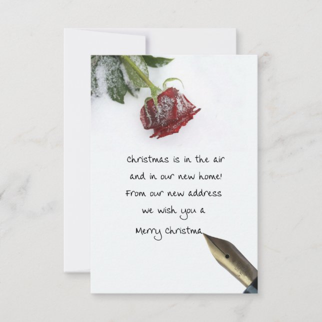 God jul från nytt hemkort inbjudningar (Framsida)