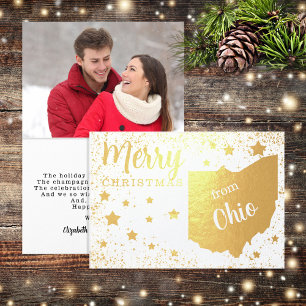 God jul från Ohio State Photo Folierat Kort