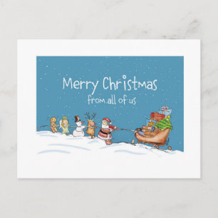 god jul från oss alla helg vykort