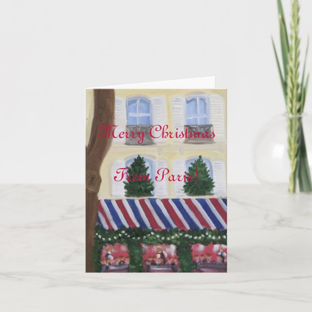 God jul från Paris Helgkort (Framsida)