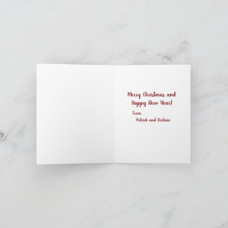 God jul från Patrick and Destinie Note Car Anteckningskort