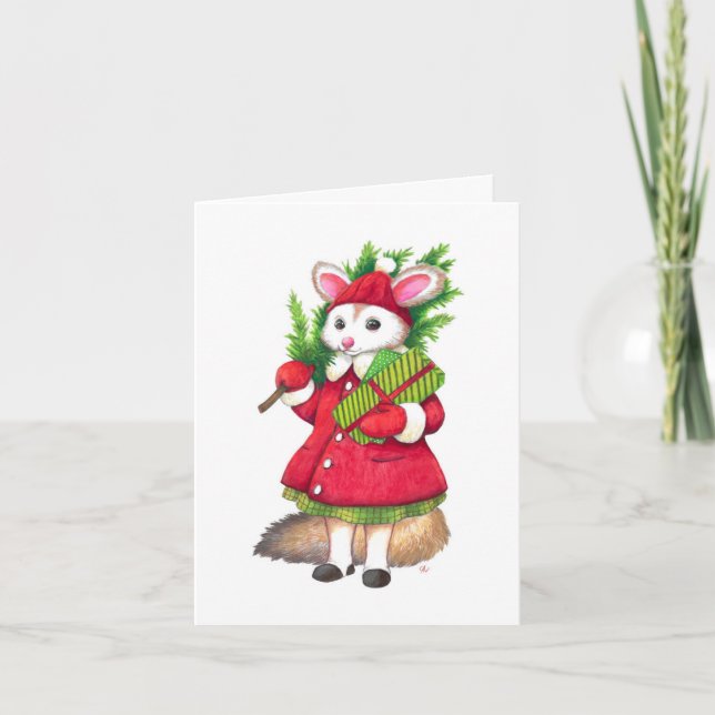 God jul från Patrick och Destinie Anteckningskort (Framsida)