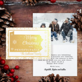 God jul från Pennsylvania-staten | Foto Folierat Kort