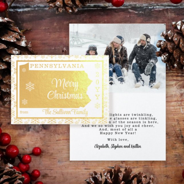 God jul från Pennsylvania-staten | Foto Folierat Kort (Skapare uppladdad)