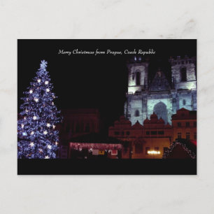 God jul från Prague, tjeckisk republik Helg Vykort