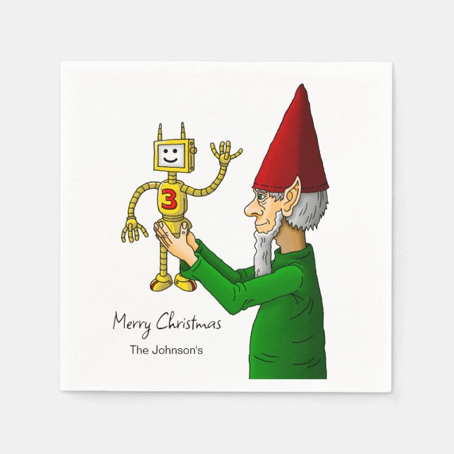 God Jul från Robotten Pappersservett (Framsidan)