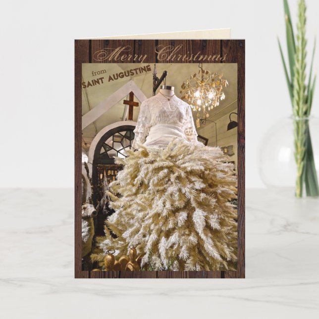 God jul från Saint Augustine Florida Helgkort (Framsida)