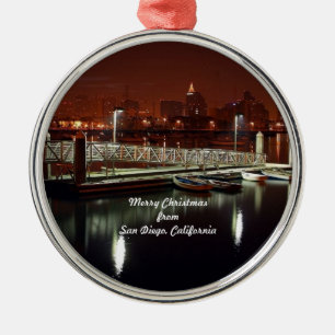 God jul från San Diego, Kalifornien Julgransprydnad Metall