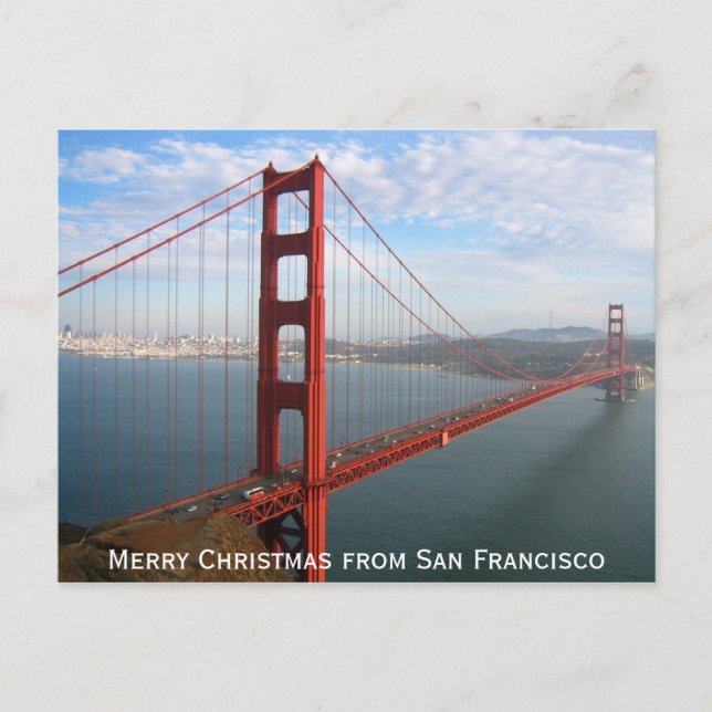 God jul från San Francisco Helg Vykort (Framsida)