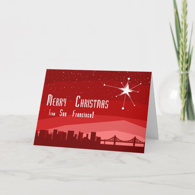 God jul från San Francsico Helgkort (Framsida)