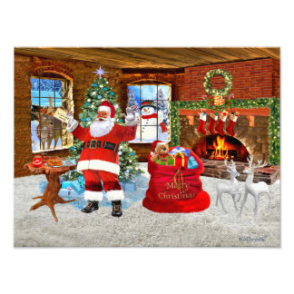 God jul från Santa Fototryck