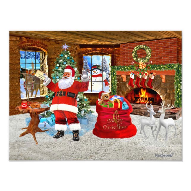 God jul från Santa Fototryck (Framsidan)