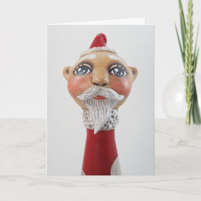 God jul från Santa! Helgkort (Framsida)