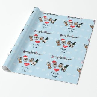 God jul från Santa och Friends Presentpapper