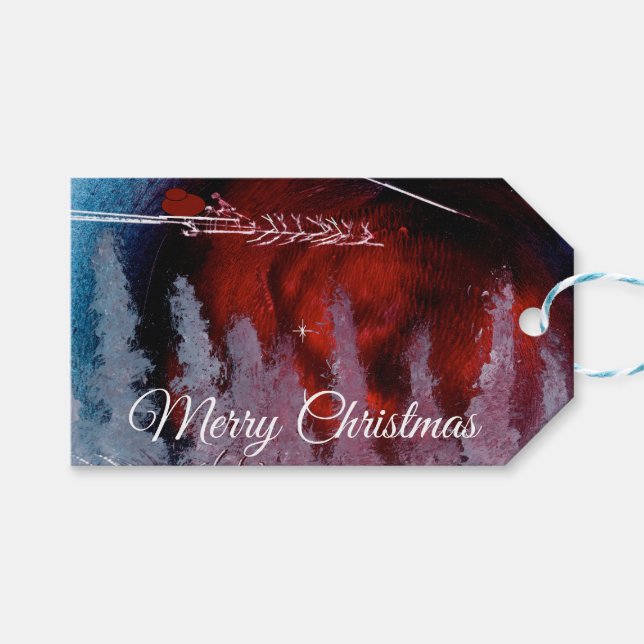 God jul från Santa Presentetikett (Framsidan (Horisontell))