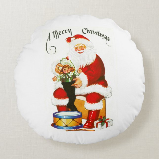 God jul från Santa Rund Kudde (Framsidan)
