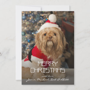 God jul från Santa tassar Julkort