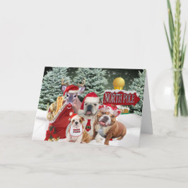 God jul från Santa's Family Helgkort