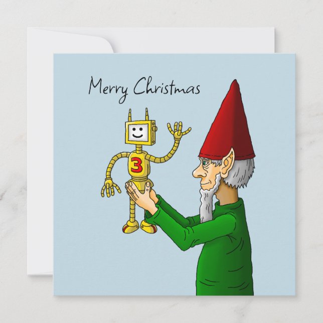 God jul från Santa's Workshop Helgdag Card Julkort (Framsida)