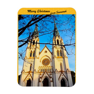 God jul från Savannah-katedralen St John Magnet