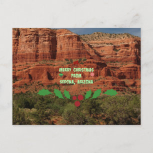 God jul från Sedona, Arizona Helg Vykort